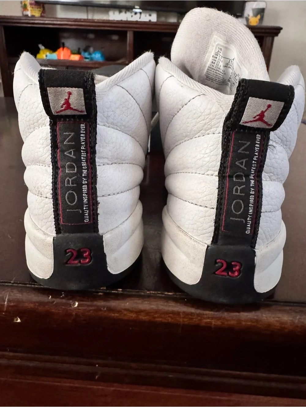 Jordan Men’s Basketball Sneakers in White and Black with Gold Jumpman